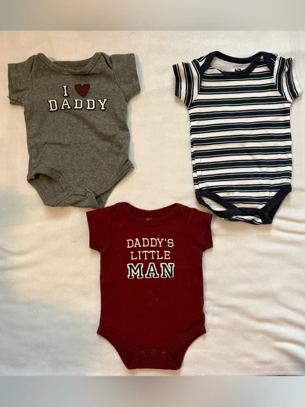 3 piece I love dad onesies